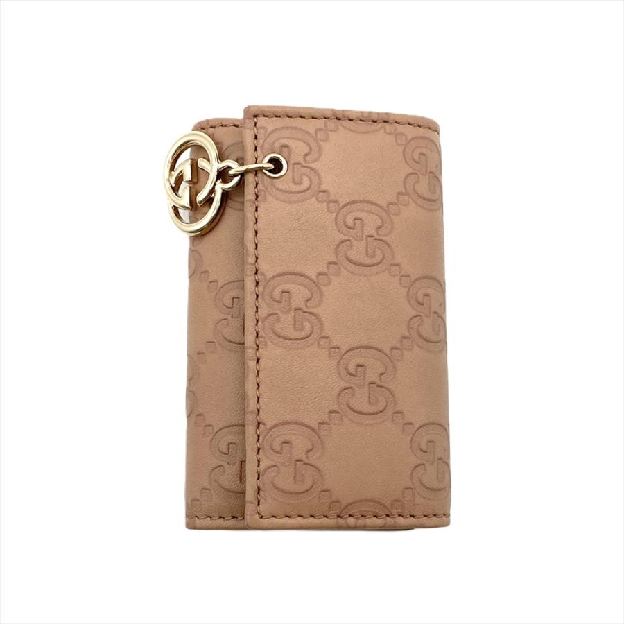 ✨極美品✨グッチ　二つ折り　インターロッキング　ゴールド金具　レザー　ベージュ GUCCI（グッチ） GUCCI GG PIERCE 6連 キーケース グッチシマ 212111