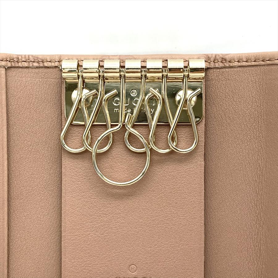 ✨極美品✨グッチ　二つ折り　インターロッキング　ゴールド金具　レザー　ベージュ GUCCI（グッチ） GUCCI GG PIERCE 6連 キーケース グッチシマ 212111