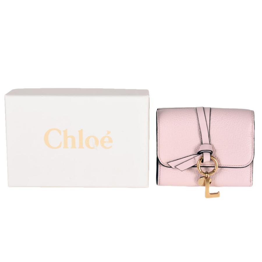 極美品✨ クロエ 折り財布　スモールトリフォールドウォレット　ピンクベージュ Chloe（クロエ） スモール トリフォールド ウォレット 三つ折り財布