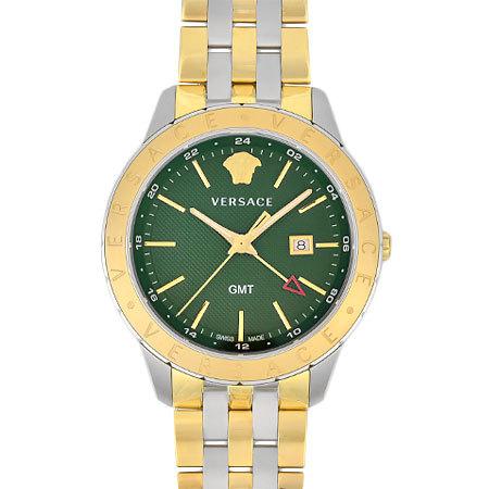 VERSACE ヴェルサーチェ ユニバース GMT メンズ クォーツ 時計 SS  