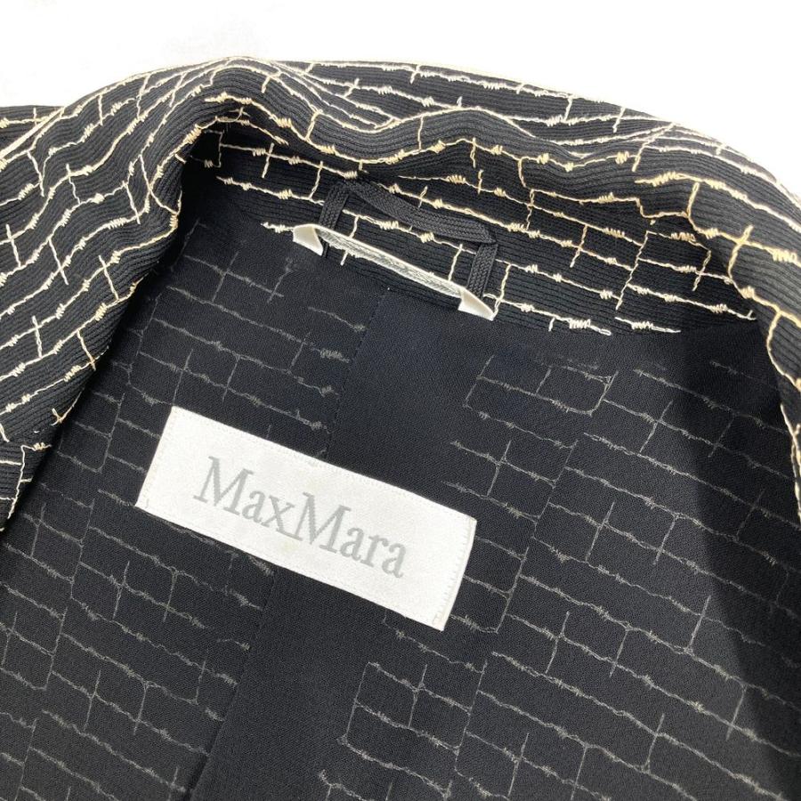 美品✨マックス マーラ　白タグ　ステッチ 大きいサイズ42 テーラードジャケット Max Mara マックスマーラ MAX MARA テーラードジャケット