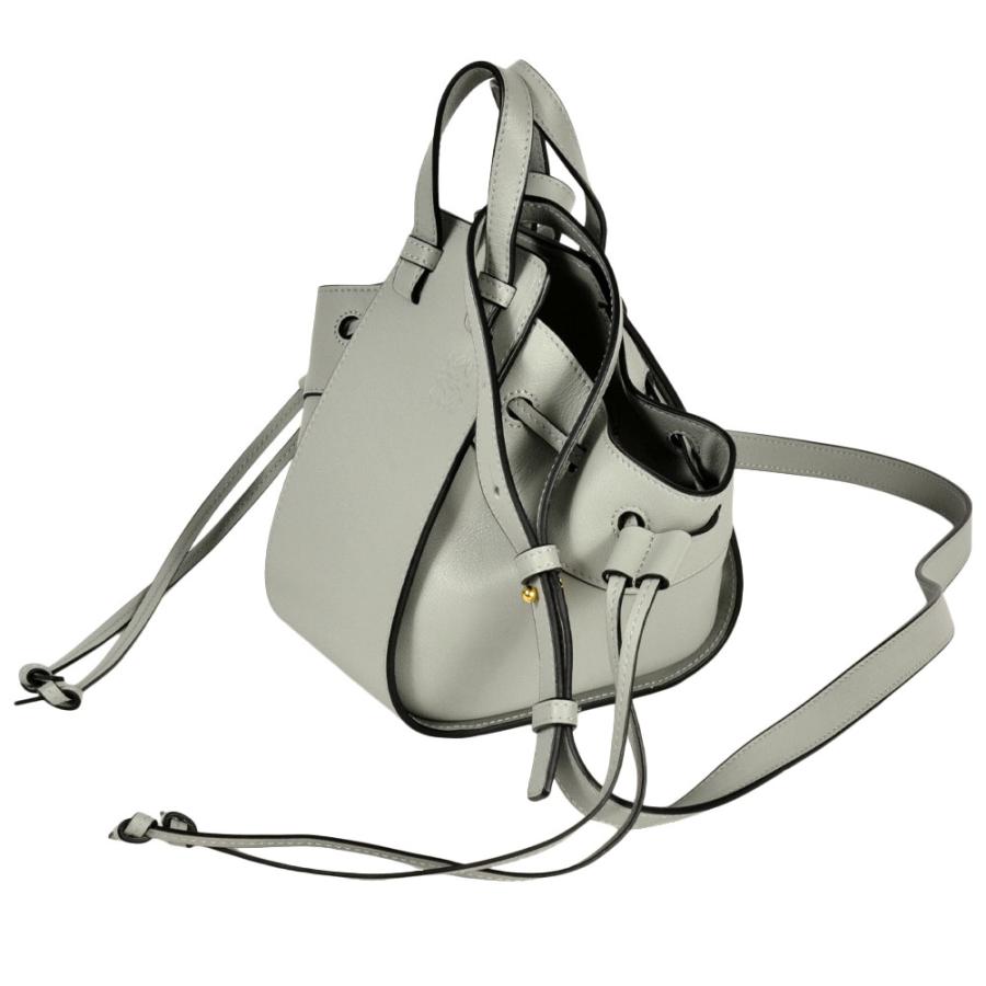 ロエベ LOEWE ハンモック ドローストリングミニ 314.30.V070 グレー ゴールド金具 ペプルカーフ レディース ショルダーバッグ LOEWE（ロエベ） （新品・未使用品）ロエベ ハンモック ドロー