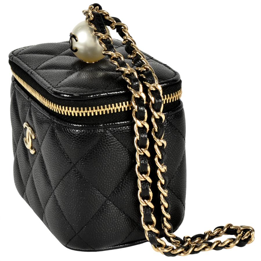 CHANEL（シャネル） バニティ ミニ チェーン ポーチ キャビアスキン
