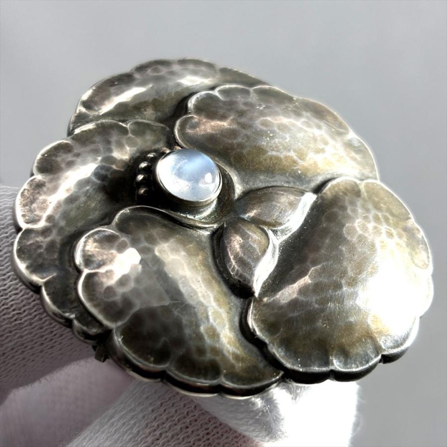  　ジョージジェンセン　337　ブローチ　SV925 ジョージジェンセン Georg Jensen フラワー パンジー ブローチ SV925