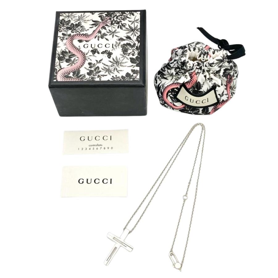 GUCCI（グッチ） カットアウトG クロス ネックレス 228364 SV925 12g