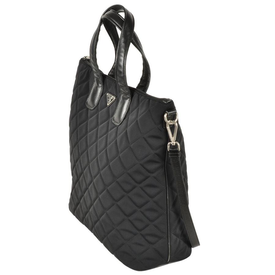 プラダ キルティング 2WAY トートバッグ ナイロン 黒 BN2149 PRADA（プラダ） キルティング トートバッグ 2WAY ナイロン レザー