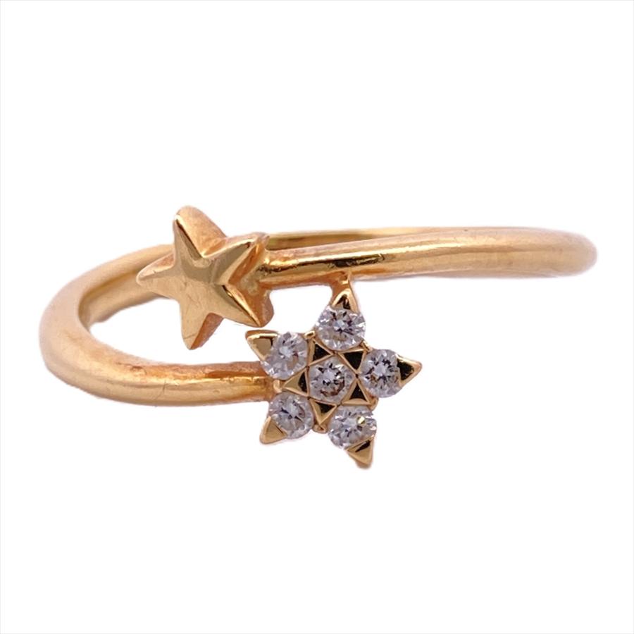 スタージュエリー STAR JEWELRY ツインスター スパイラル リング 指輪