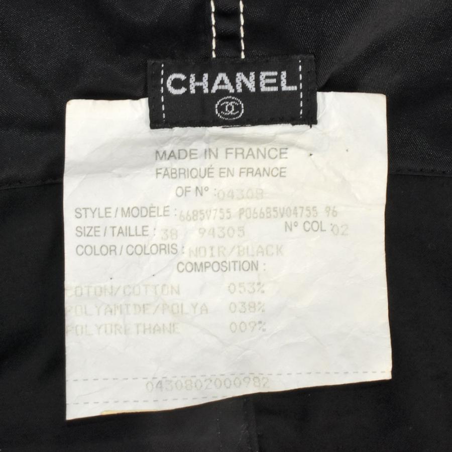 CHANEL シャネル レインコート フード付 6685V755 ブラック 38 CHANEL シャネル レインコート フード付 6685V755 ブラック 38