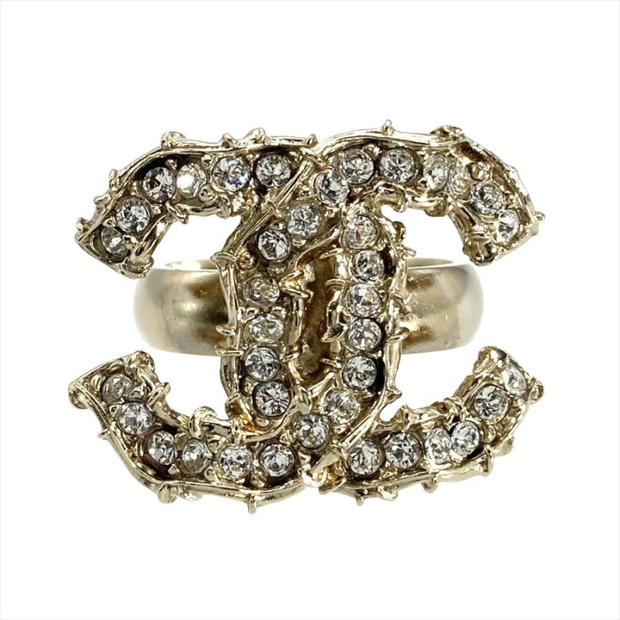 CHANEL（シャネル） ココマーク ラインストーン リング 指輪 メタル 約