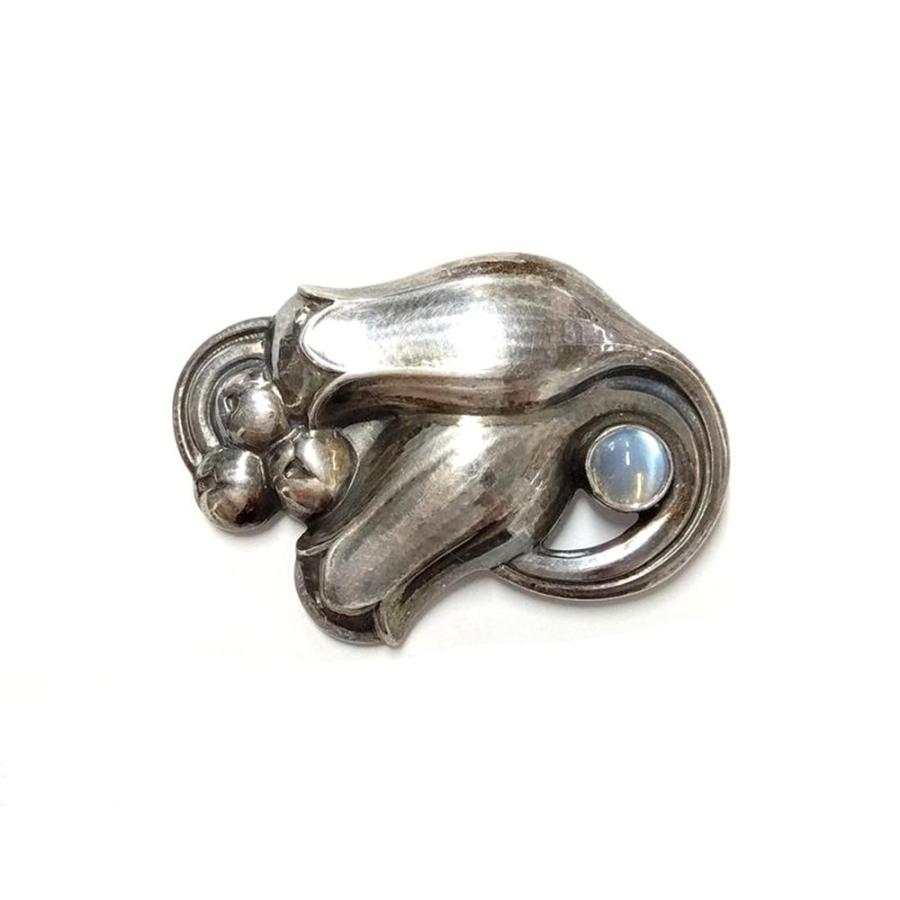  　ジョージジェンセン　100B　ブローチ　ムーンストーン ジョージジェンセン Georg Jensen 100B ブローチ ムーンストーン SV925