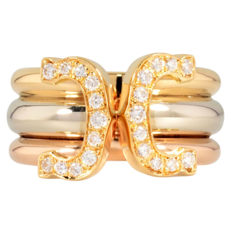 カルティエ ダイヤモンド2Cリング #52 楽天市場】カルティエ 2C ダイヤ リング SM ＃52 約12号 指輪