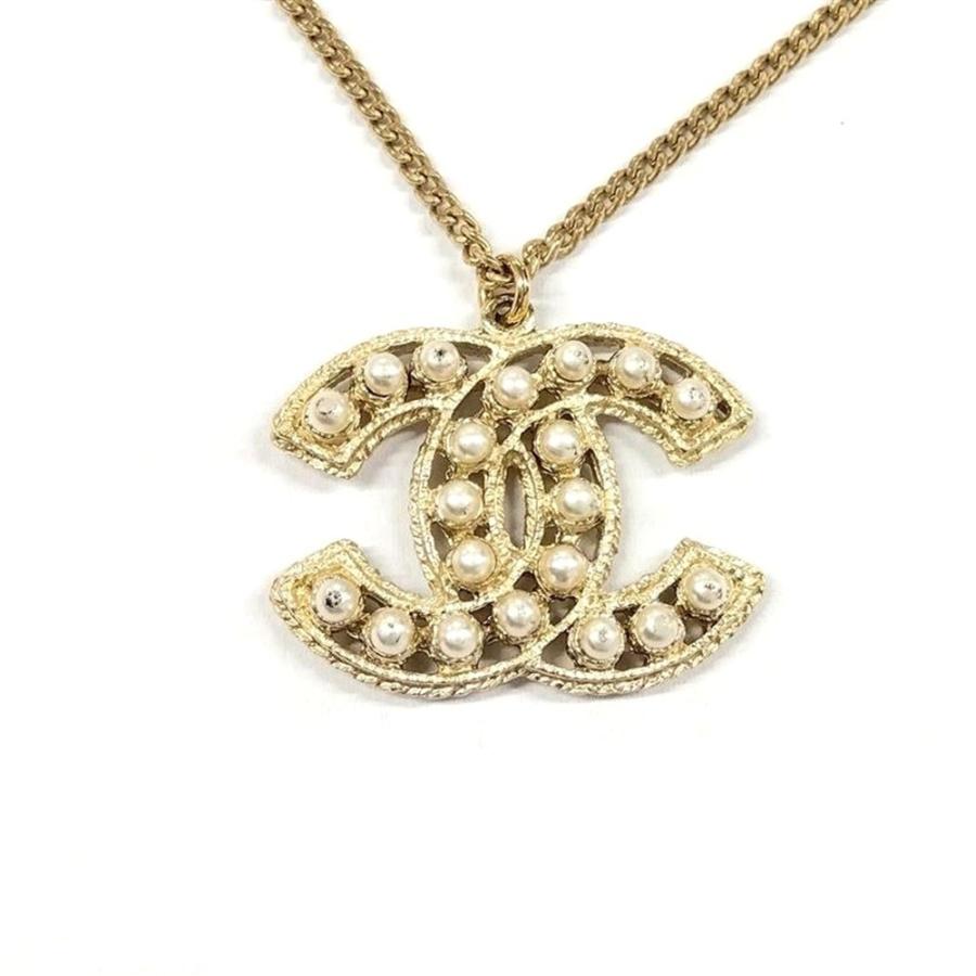 CHANEL ココマーク パール ネックレス ゴールド CHANEL（シャネル） ココマーク ネックレス メタルg フェイクパール