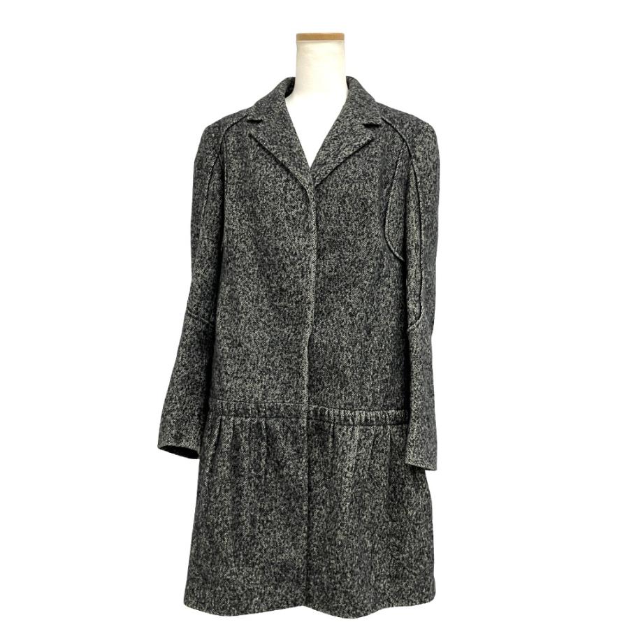 PRADA（プラダ） オーバーコート グレー カシミヤ混紡 44 ステンカラー