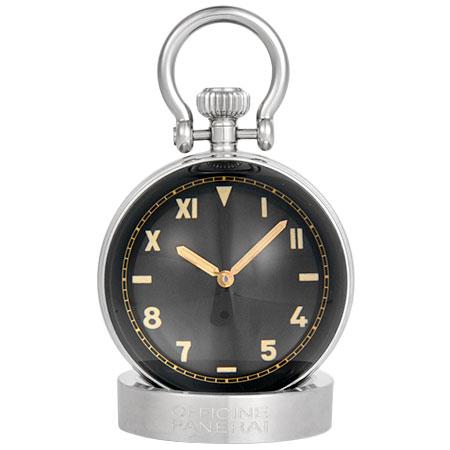OFFICINE PANERAI パネライ テーブルクロック SS 手巻き 置き時計 65mm  