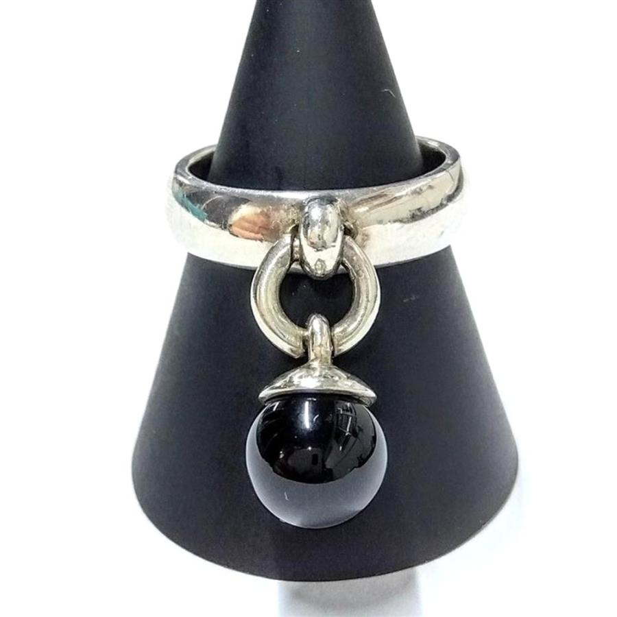 ティファニー TIFFANY ボールダングルリング 11号 SV925 オニキス TIFFANY&Co.（ティファニー） ボールダングル リング 指輪 オニキス 約