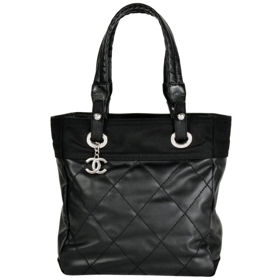 CHANEL シャネル パリビアリッツ トートMM 黒 トートバッグ ミディアム CHANEL パリビアリッツ PM 2008年頃 トートバッグ ブラック シルバー