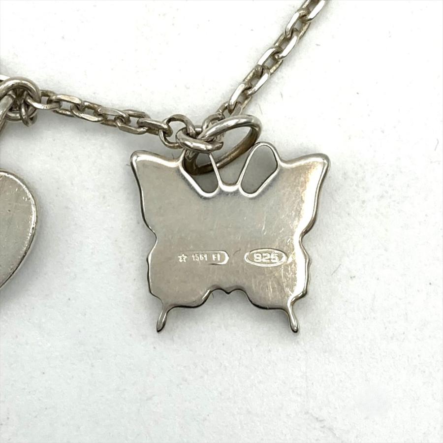 GUCCI バタフライ ハート 蝶 ネックレス シルバー925 付属品有 GUCCI（グッチ） ハート バタフライ ネックレス SV925 6.9g シルバー