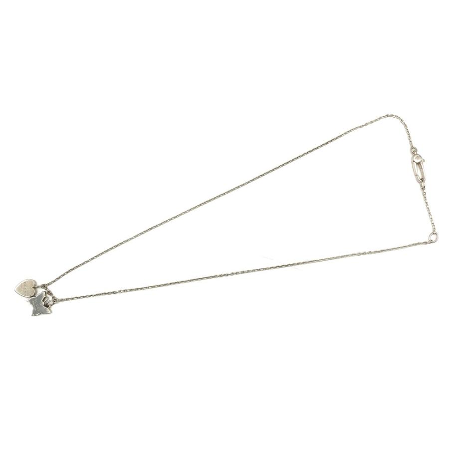 GUCCI バタフライ ハート 蝶 ネックレス シルバー925 付属品有 GUCCI（グッチ） ハート バタフライ ネックレス SV925 6.9g シルバー
