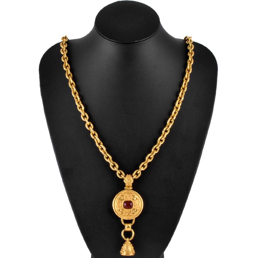 CHANEL シャネル グリポア ロング ネックレス 90cm 94A ベル カラー