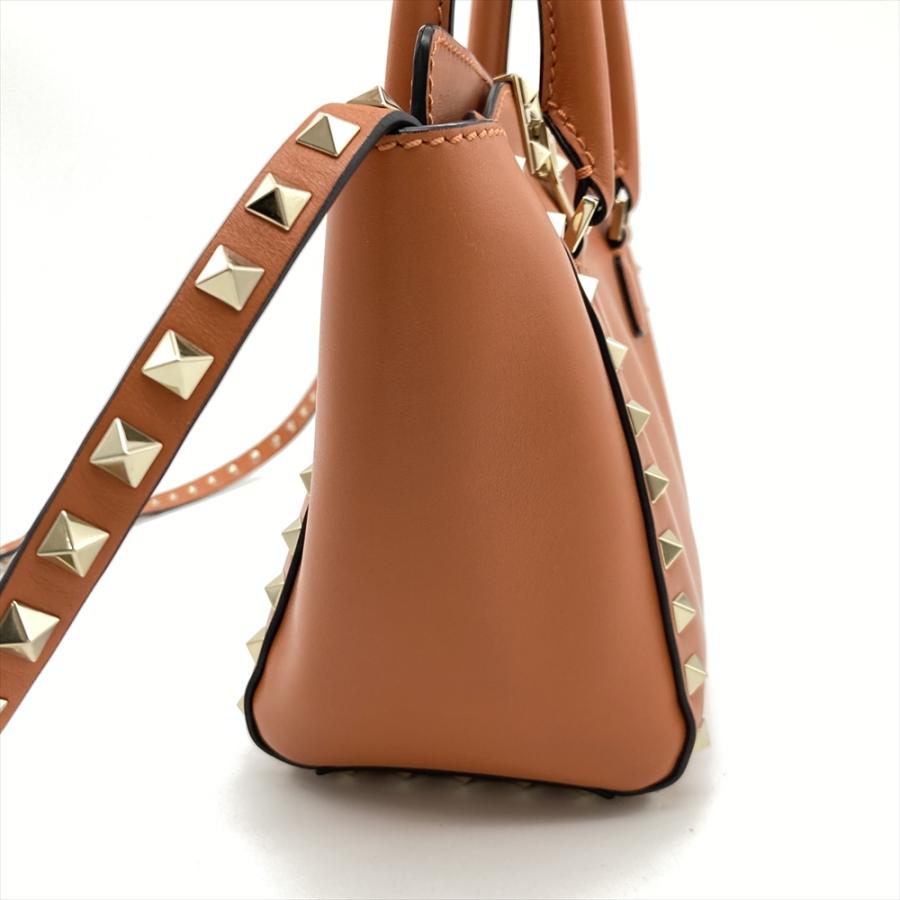 VALENTINO（ヴァレンティノ） ロックスタッズ ハンドバッグ オレンジ