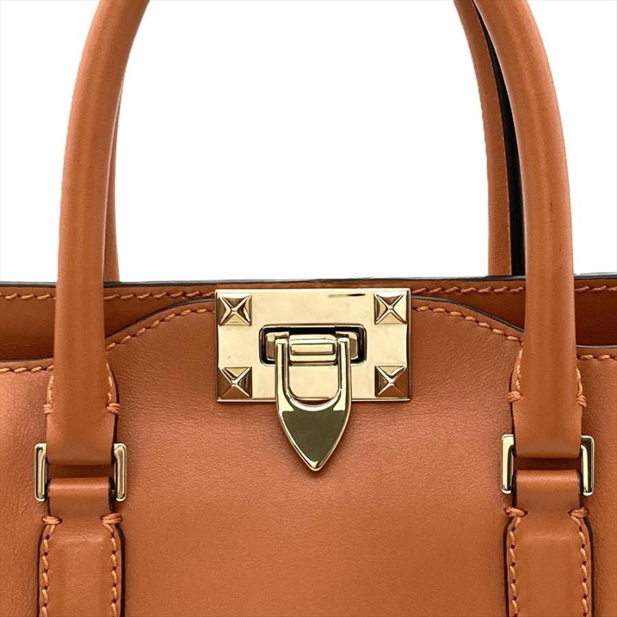 VALENTINO（ヴァレンティノ） ロックスタッズ ハンドバッグ オレンジ