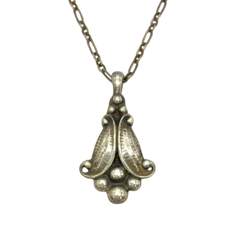 磨き済/美品ジョージジェンセン ゼファー ネックレス SV 925 500 箱付 ジョージジェンセン Georg Jensen 1993 イヤーペンダント ネックレス