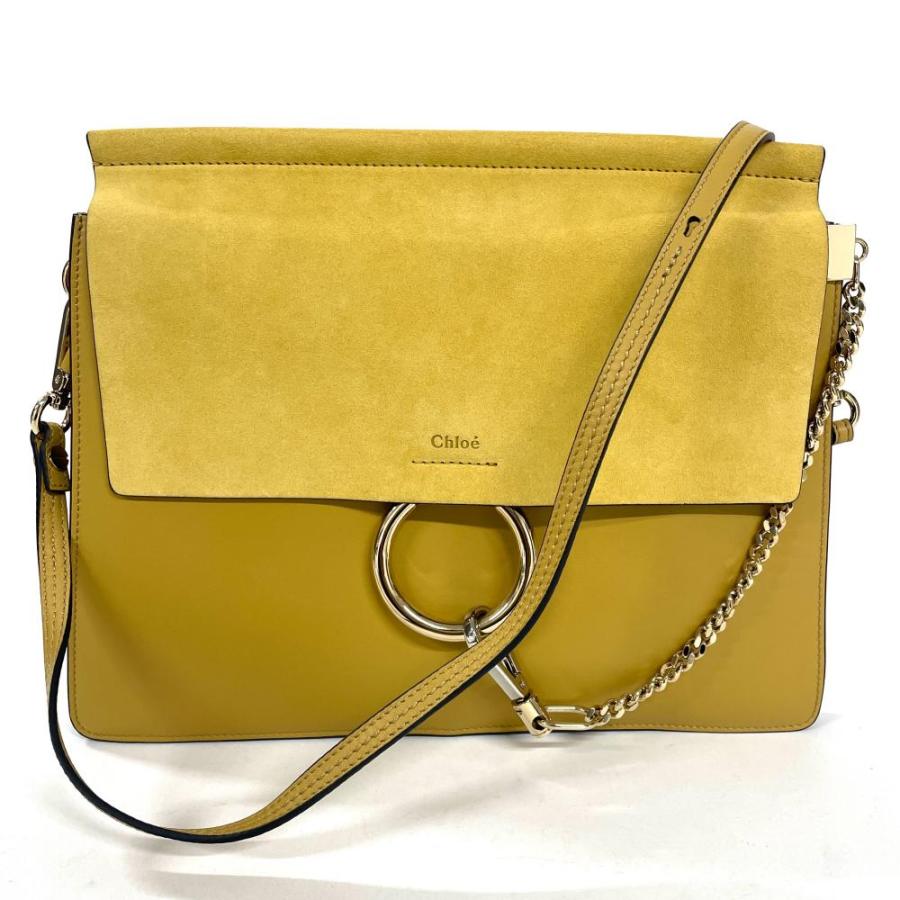 Chloe（クロエ） フェイ FAYE ショルダーバッグ レザー イエロー 
