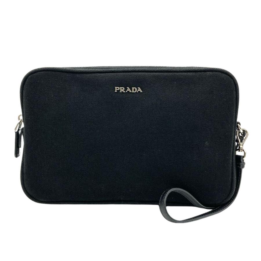 PRADA（プラダ） アクセサリーポーチ ハンドバッグ キャンバス 