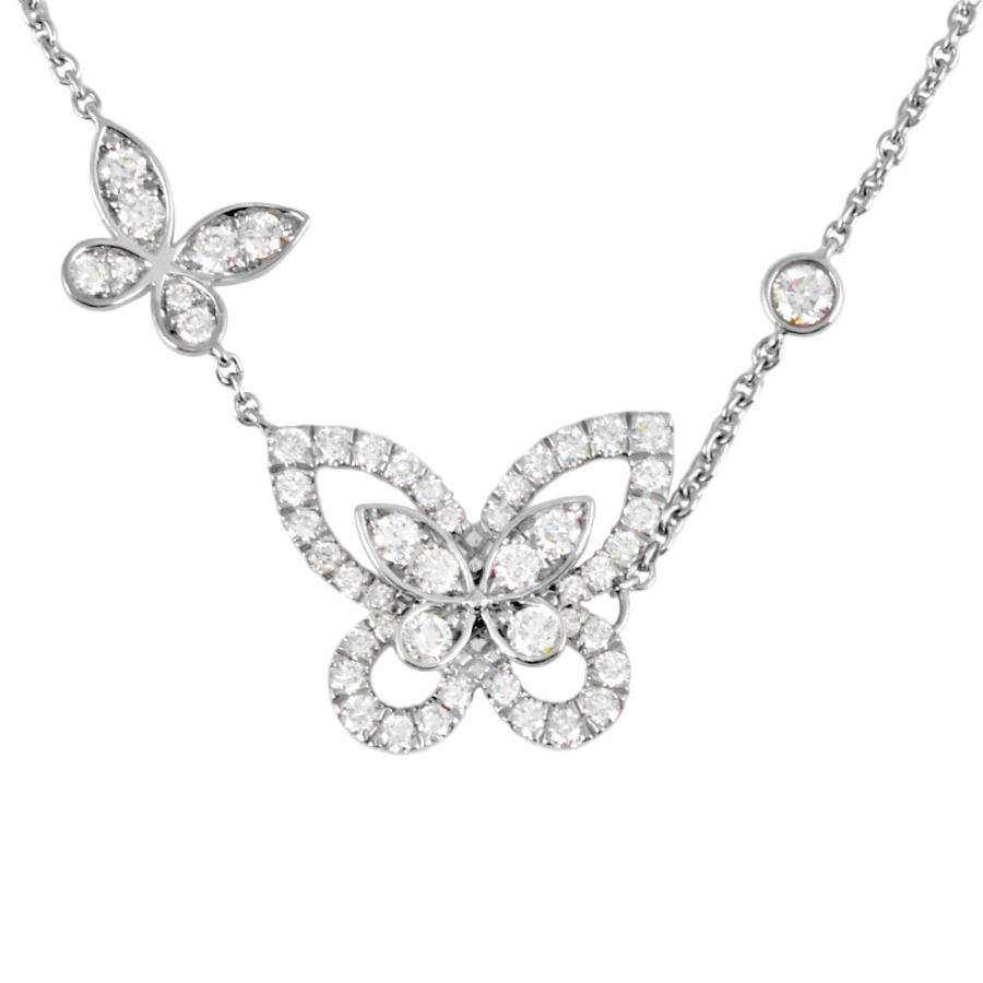グラフ GRAFF ダブル バタフライ シルエット ネックレス ダイヤモンド
