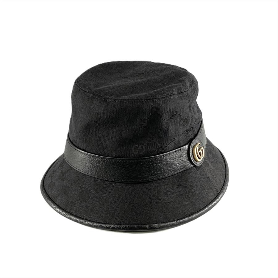 GUCCI（グッチ） バケットハット ハット GGキャンバス 576587 ブラック