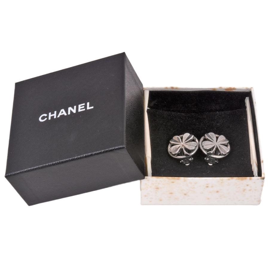 シャネル CHANEL ラウンド クローバー イヤリング メタル 96P刻印 