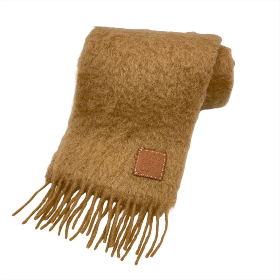 LOEWE　マフラー　ブラウン系　モヘアウール LOEWE ロエベ ウール モヘア マフラー スカーフ (LOEWE/マフラー