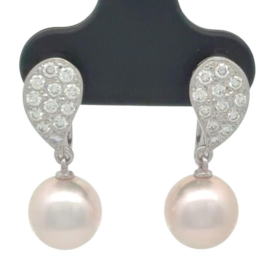MIKIMOTO ミキモト パール イヤリング MIKIMOTO（ミキモト） パール 8.0mm 1P イヤリング ダイヤモンド K18WG