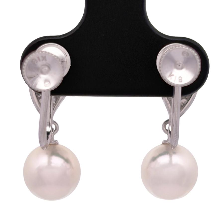 MIKIMOTO（ミキモト） パール 8.0mm 1P イヤリング ダイヤモンド K18WG
