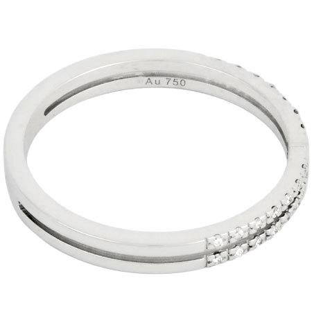 GUCCI グッチ インフィニティ ホワイト ダイヤモンド リング #8 K18WG  