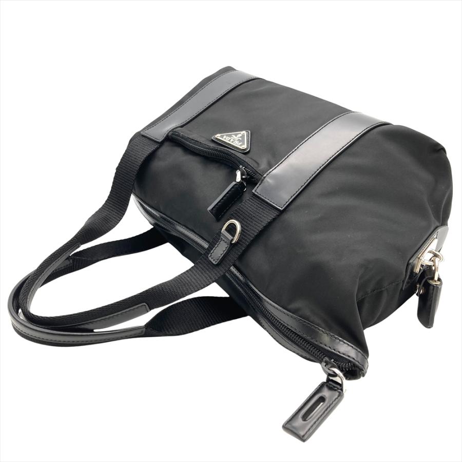PRADA（プラダ） ミニボストン ハンドバッグ ナイロン レザー BR3697