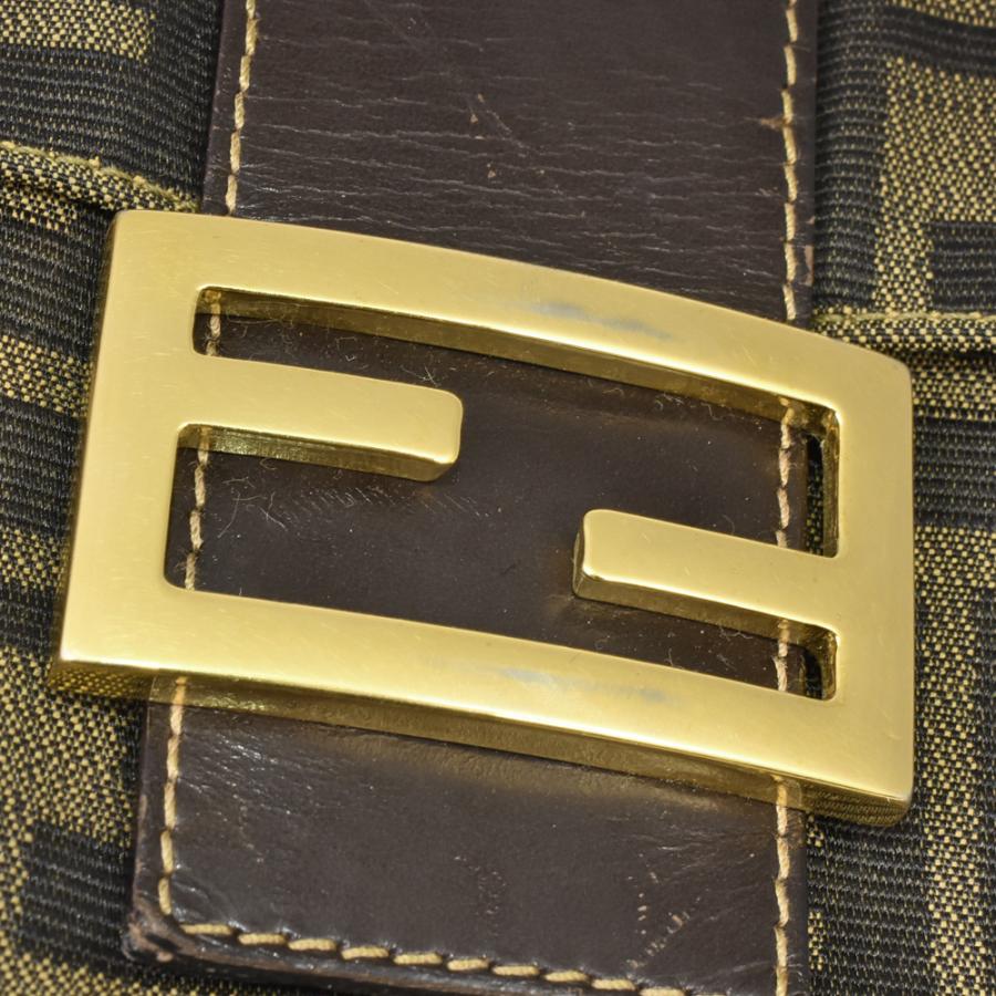 フェンディ FENDI ズッカ柄 マンマバゲット ショルダーバッグ キャンバス レザー 26425 ブラウン｜goldplazajp｜06