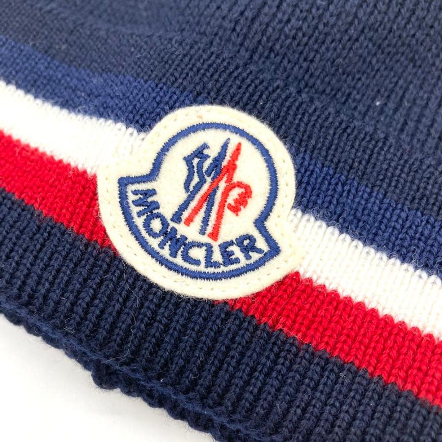 ●新品/正規品● MONCLER 袖ロゴ トリコロール ニット MONCLER（モンクレール） ニット Wool Sweater 9C738 50 A9379 メンズ