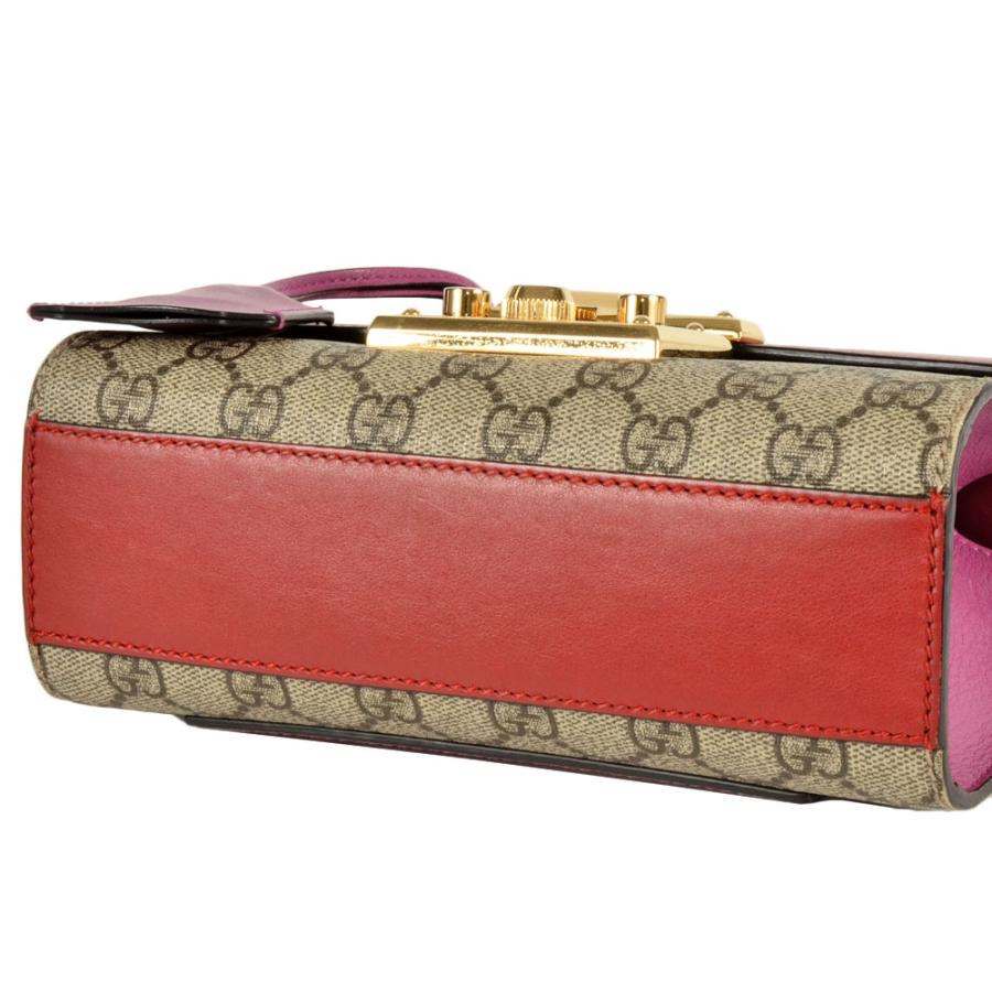 グッチGucciパドロック ベージュメマルチカラー PVCコーティングキャンバス GUCCI（グッチ） パドロック GGスモール ショルダーバッグ GG