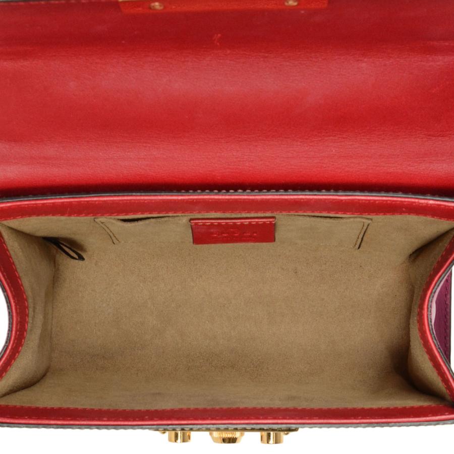【美品】  GUCCI / グッチ | 409487 / GGスプリーム スモール パドロック ショルダーバッグ | ナチュラル/ブラウン系 | レディース GUCCI（グッチ） バッグ 中古 チェーン ショルダー Bee パドロック