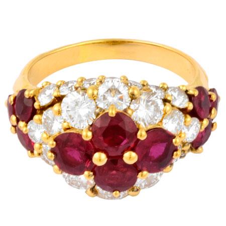 PIAGET（ピアジェ） ルビー ダイヤモンド リング K18YG #54 