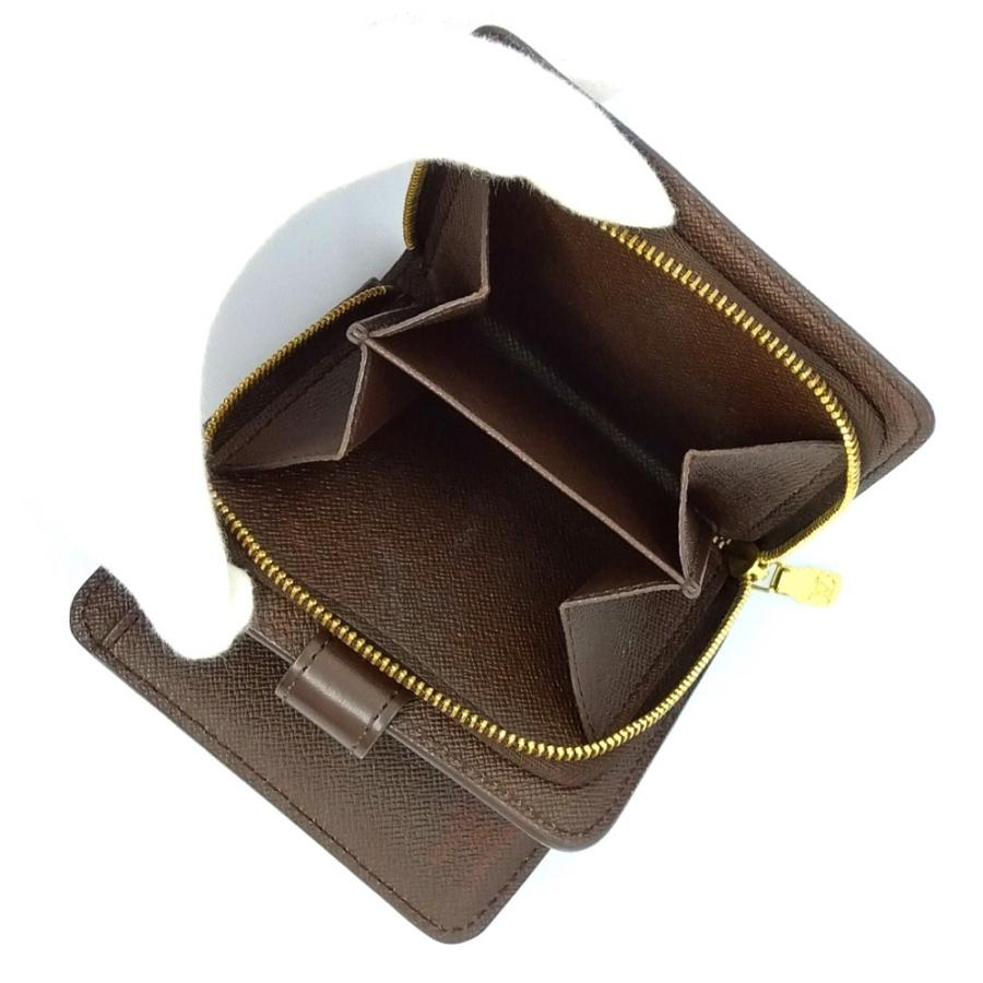 ルイ ヴィトン◎コンパクトジップ ダミエ エベヌ ラウンド