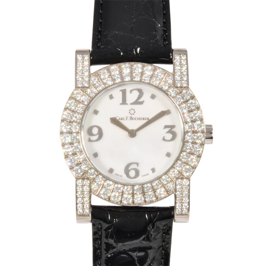 00.10510.02.76.12 カール F. ブヘラ CARL F. BUCHERER PATHOS DIVA パトス ディーバ 腕時計 シェル文字盤 ダイヤベゼル K18WG レディース【中古】 00.10510.02.76.12 カール F. ブヘラ CARL BUCHERER PATHOS DIVA