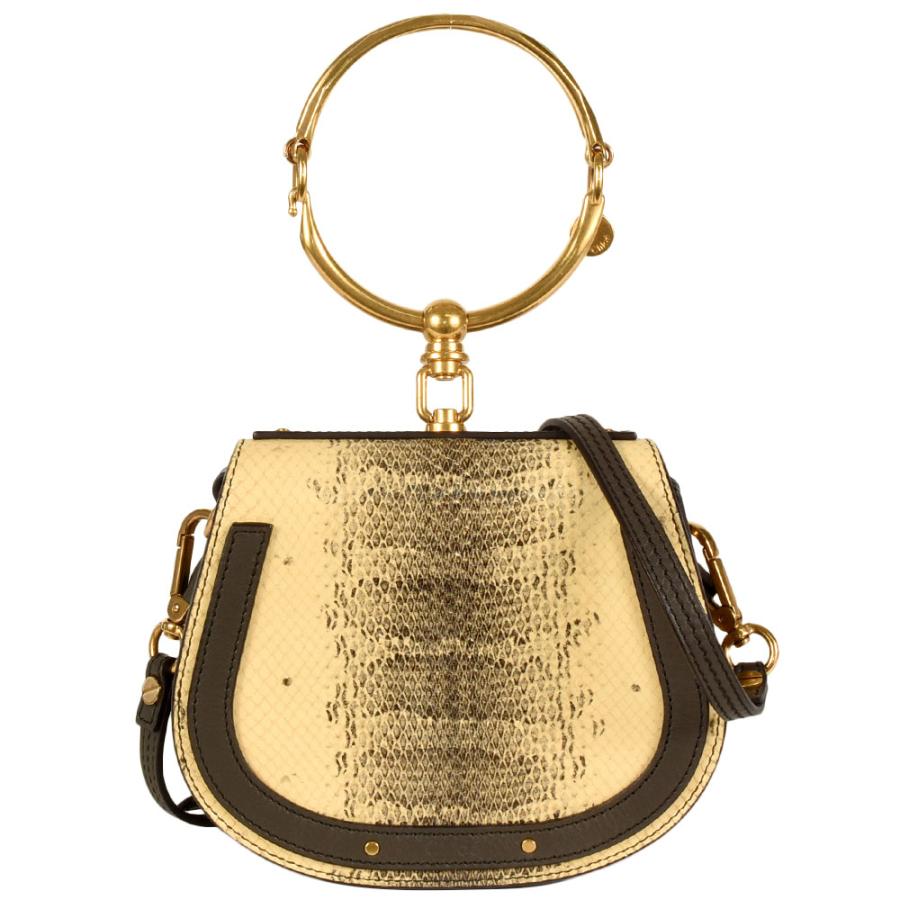 Chloe クロエ ハンド ショルダーバッグ パイソン ブラック Chloe クロエ ハンド ショルダーバッグ パイソン ブラック
