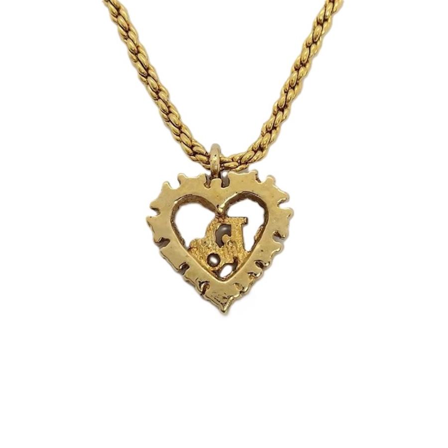 クリスチャンディオール ハートロゴ ネックレス ラインストーン Christian Diorハートロゴ ラインストーン ネックレス GP | CREE