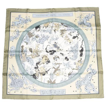 エルメス HERMES カレ90 「EN PISTE 」シルクスカーフ　グレー系 楽天市場】【 PT2倍×500円OFFクーポン配布中！11/30まで】【新品同様