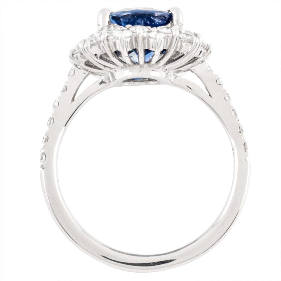 プラチナ900サファイア・ダイヤモンドリング　10号　新品仕上げ済み リング 指輪 サファイア 3.49ct 約10.5号 Pt900 5.9g ブルー