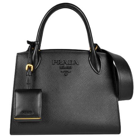 PRADA（プラダ） モノクロームバッグ 2WAYハンドバッグ ショルダー付