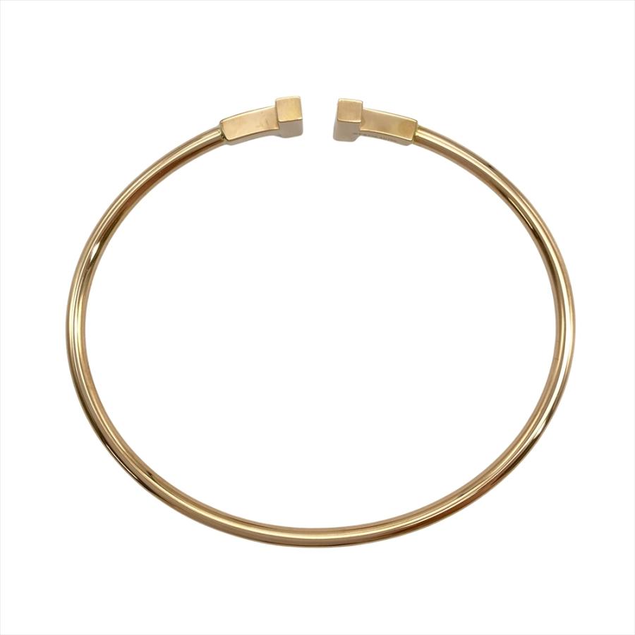 ティファニー Tワイヤー ダイヤモンド ブレスレット バングル K18PG TIFFANY＆Co.】ティファニー『K18PG Tワイヤー ブレスレット