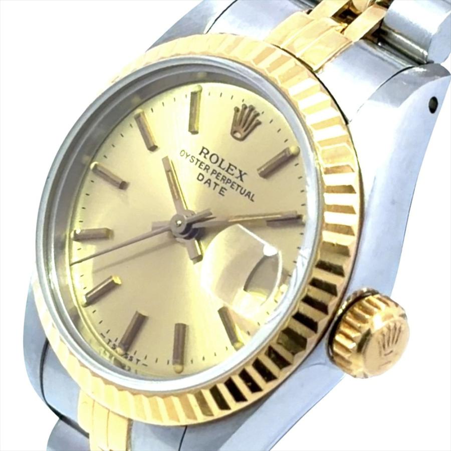 ロレックス ROLEX 69173 デイトジャスト 7桁 83番台 腕時計 シャンパン文字盤 YG×SS 自動巻き レディース【中古】 デイトジャスト ロレックス ROLEX 69173 7桁 83番台 腕時計 自動巻